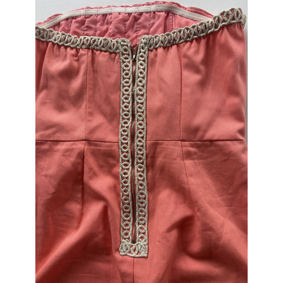 Mudpie Peach Strapless Dress Medium Cocktail Wedding Special Event - Picture 5 of 5